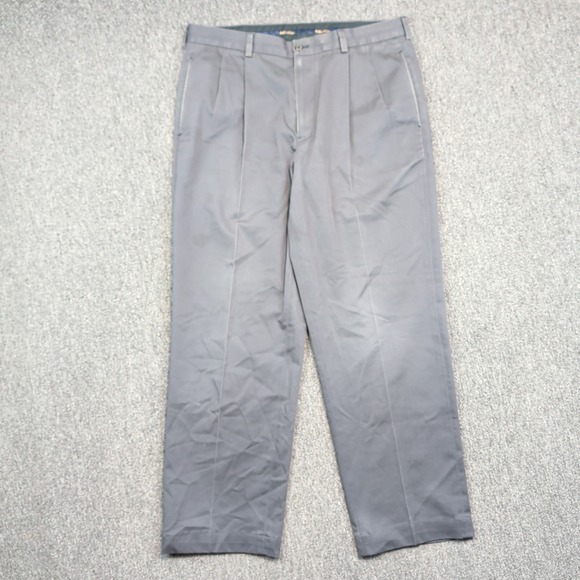 Brooks Brothers Classic Elliot Pleated Chino Pants 36x30 Grey Cotton Trousers — photo 2